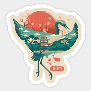 Spirit Animal Crane Sticker